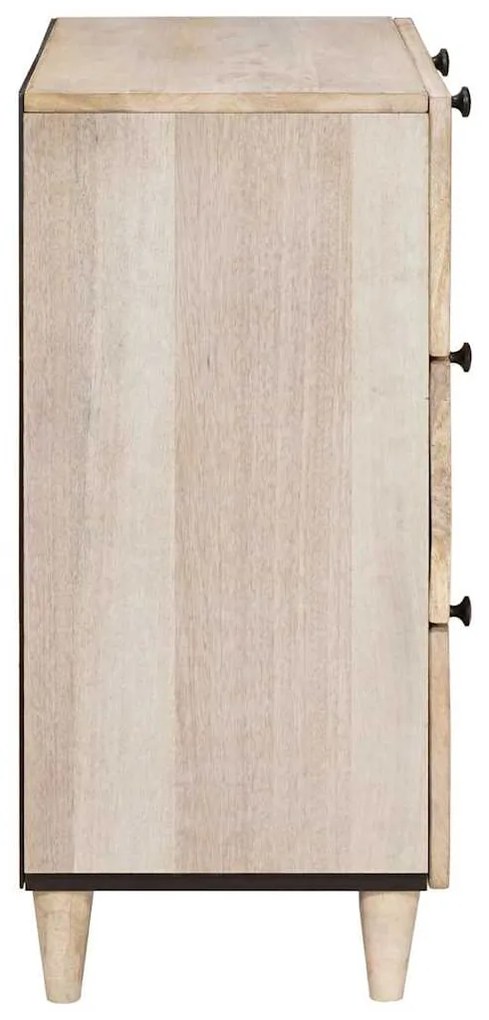 vidaXL Πλαϊνό γραφείο 2 pcs Λευκό 60 x 33 x 75 cm Μασίφ ξύλο μάνγκο