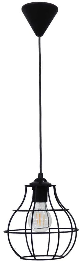 Φωτιστικό Οροφής 34-0265 Fun-50/20 1/L Φ20ΧΗ95 Black Heronia Metal