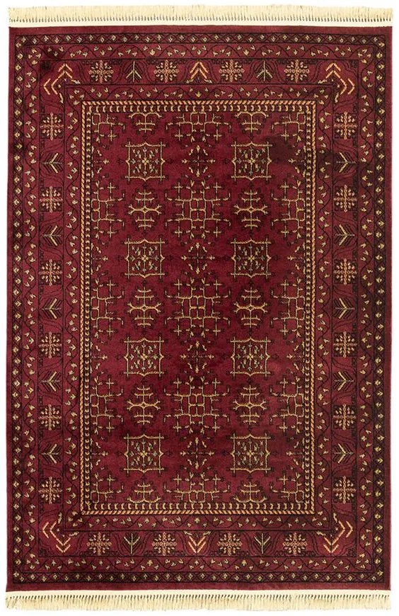 Χαλί Persia 315 Burgundy με κρόσσι - 160x230