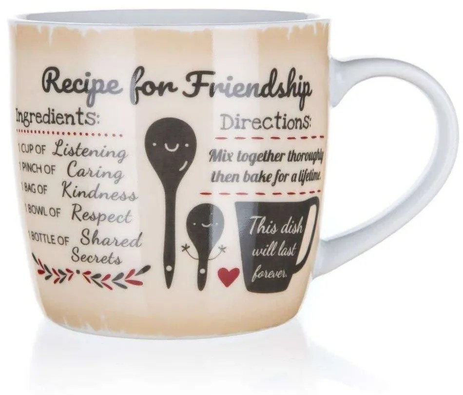 Κούπα Recipe For Friendship BQ60221903 310ml Multi Banquet Κεραμικό