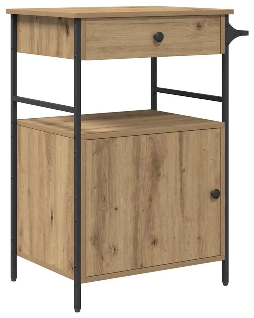 vidaXL Καρότσι Κουζίνας Artisan Oak 56 x 43 x 89,5 εκ