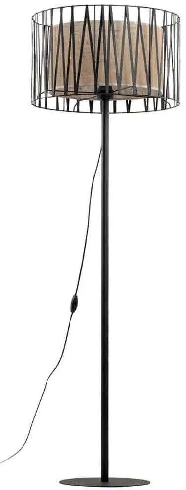 Φωτιστικό Δαπέδου Harmony 5890 Φ50x158cm 1xE27 15W Natural-Black TK Lighting