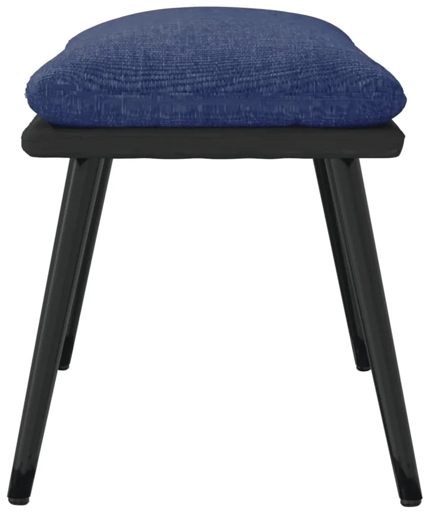 vidaXL Υποπόδιο Μπλε 45x29,5x35 εκ. Ύφασμα & Συνθετικό Δέρμα