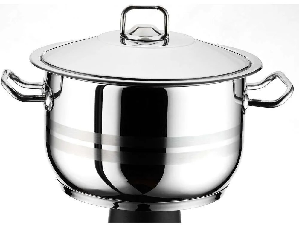 Κατσαρόλα Arian 430 ISF00100124 6lt 24x14cm Inox Isfa Metal 24cm Stainless Steel