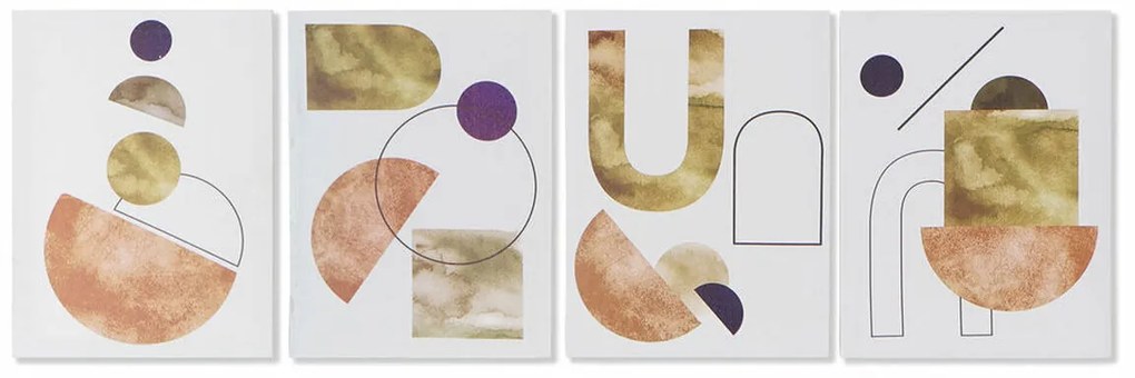 Καμβάς DKD Home Decor Καμβάς Ξύλο MDF 30 x 1,8 x 40 cm (4 Τεμάχια)