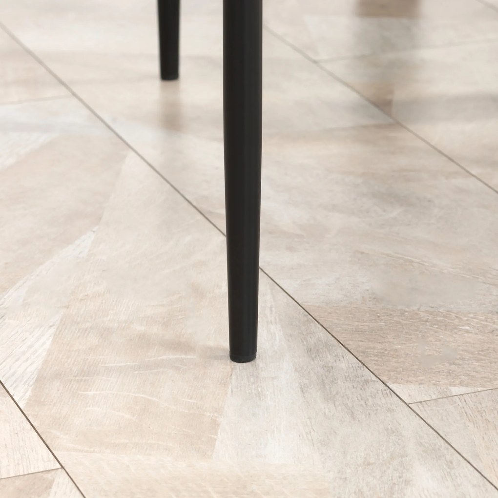 Σετ τραπεζαρίας 5 τεμαχίων, σετ καθιστικού, τραπέζι τραπεζαρίας με 4 καρέκλες, μοντέρνος σχεδιασμός, γυάλινο τραπέζι, Μαύρο