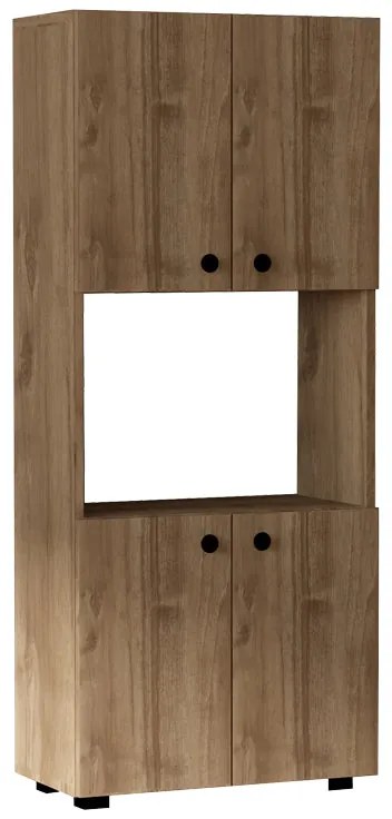 Στήλη Guzel pakoworld σε καρυδί απόχρωση 60x31.4x140εκ