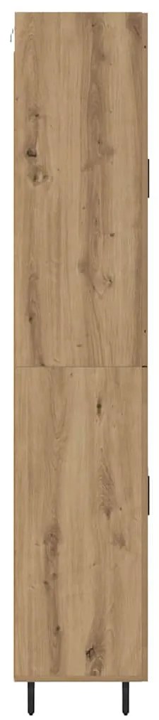 vidaXL Highboard 2 pcs Artisan Oak Σύνθετο Ξύλο και Γυαλί
