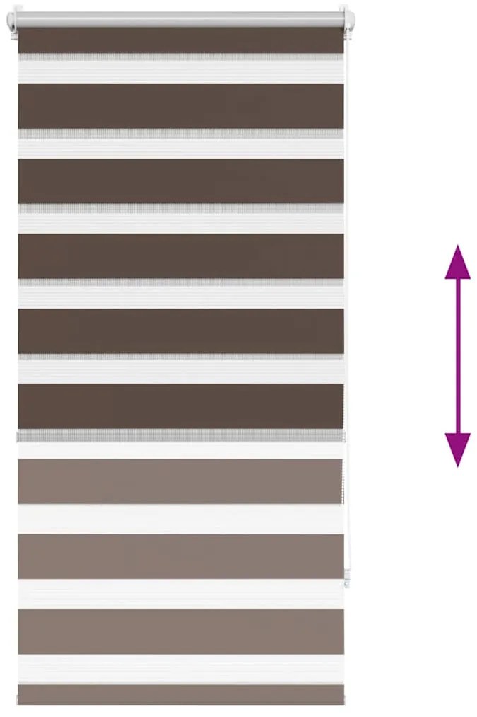 vidaXL Σύστημα Σκίασης Ρόλερ Zebra Καφέ 60 x 120 εκ.
