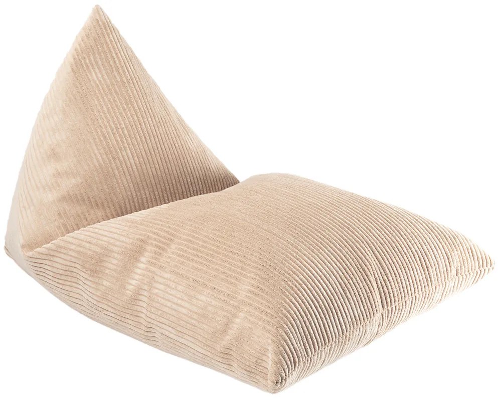 Πουφ Lounger Υφασμα Κοτλε Μπεζ