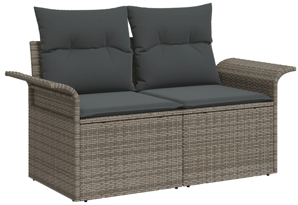 vidaXL Σετ σα lounge κήπου 6 κομματιών με μαξιλάρια Γκρι Πολυεστέρα