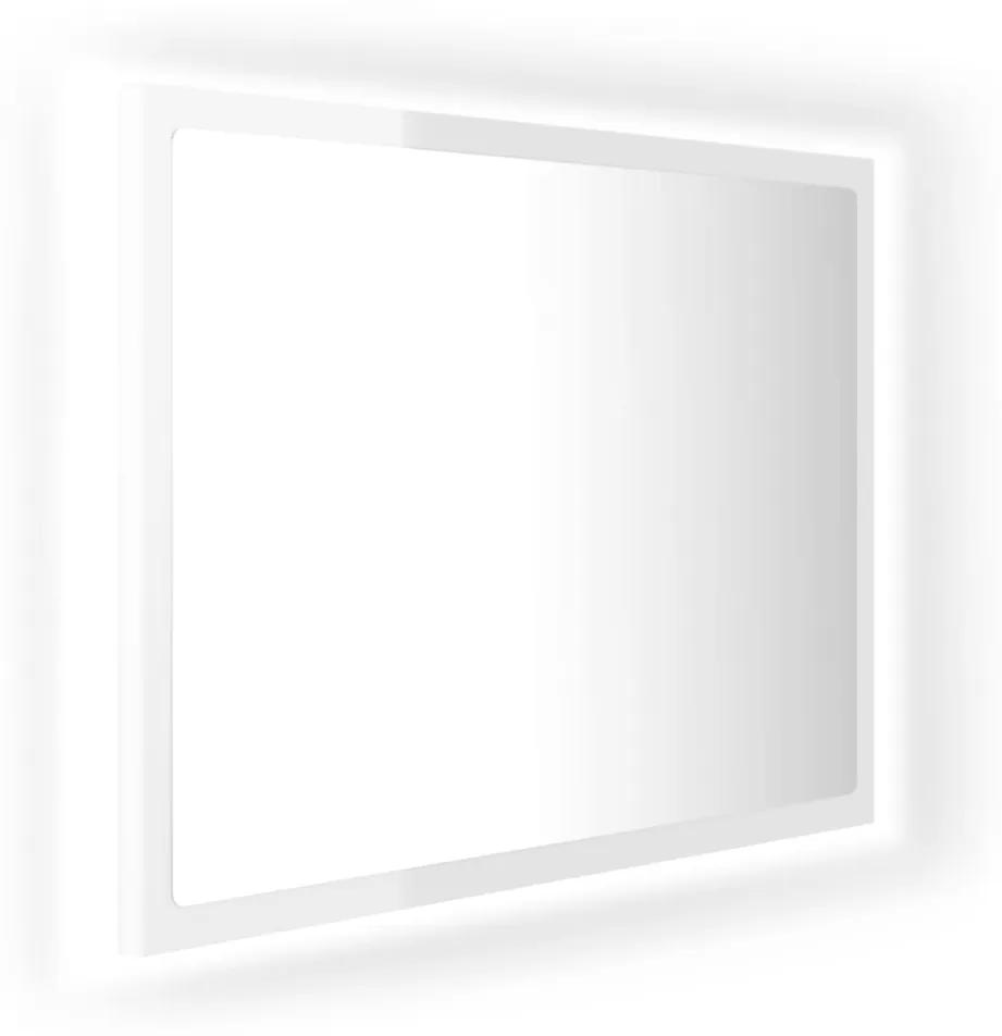 vidaXL Καθρέφτης Μπάνιου με LED Γυαλ. Λευκό 60x8,5x37εκ. Ακρυλικός