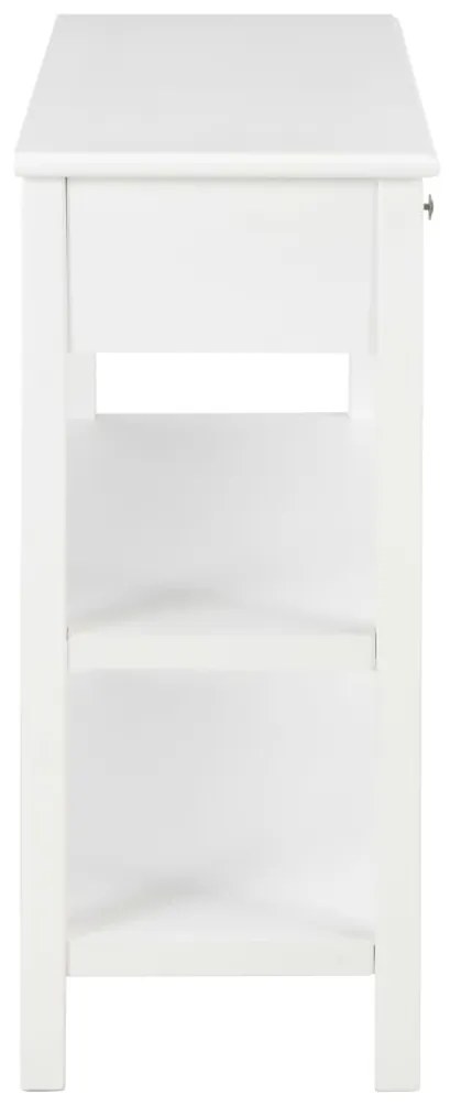 vidaXL Κονσόλα Λευκή 110 x 35 x 80 εκ. από MDF