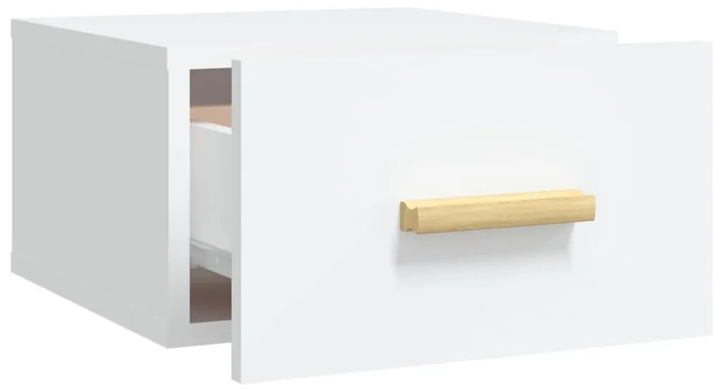 vidaXL Κομοδίνο Επιτοίχιο Λευκά 35 x 35 x 20 εκ.