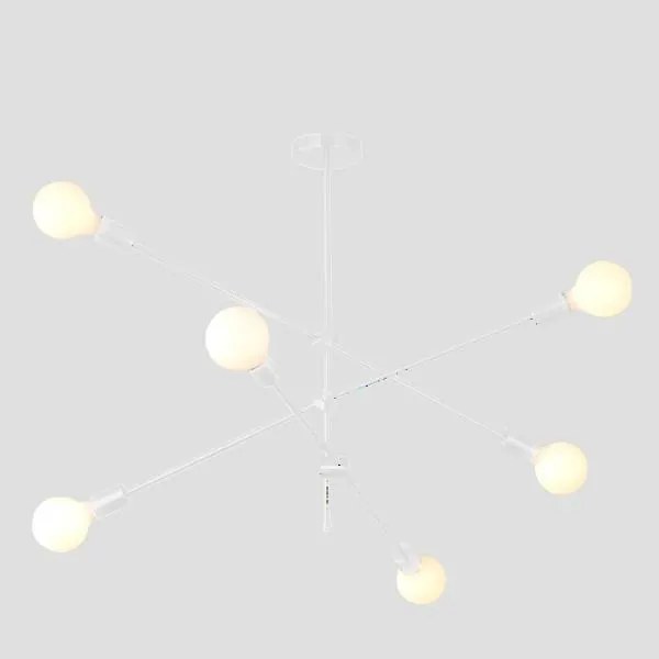 ARTE ILLUMINA ΦΩΤΙΣΤΙΚΟ ΚΡΕΜΑΣΤΟ 6XΕ27 100X65 ΛΕΥΚΟ Eurolamp 144-23003