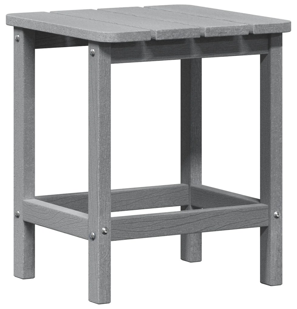 vidaXL Τραπέζι Παγκάκι Adirondack Ανοιχτό Γκρι 38x38x45 εκ HDPE