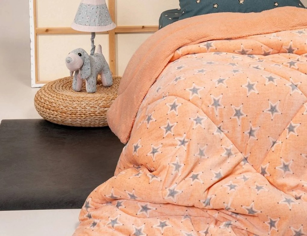 Κουβερτοπάπλωμα Μονό Mini Stars Girl Melinen με πυκνότητα 740gsm και διαστάσεις 160x220cm - Rose