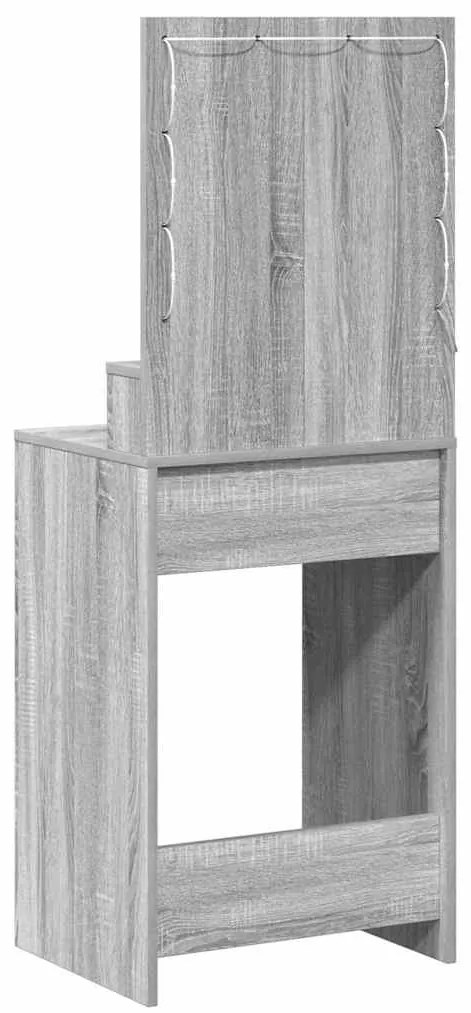 vidaXL Τραπέζι Μακιγιάζ με ράφι Γκρίζο Σονομα 50 x 41 x 135 εκ