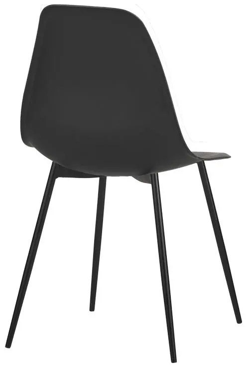 Καρέκλα Ballen pp μαύρο με μαύρα μεταλλικά πόδια 41.5x53x84.5εκ 4αδα 41.5x53x84.5 εκ.