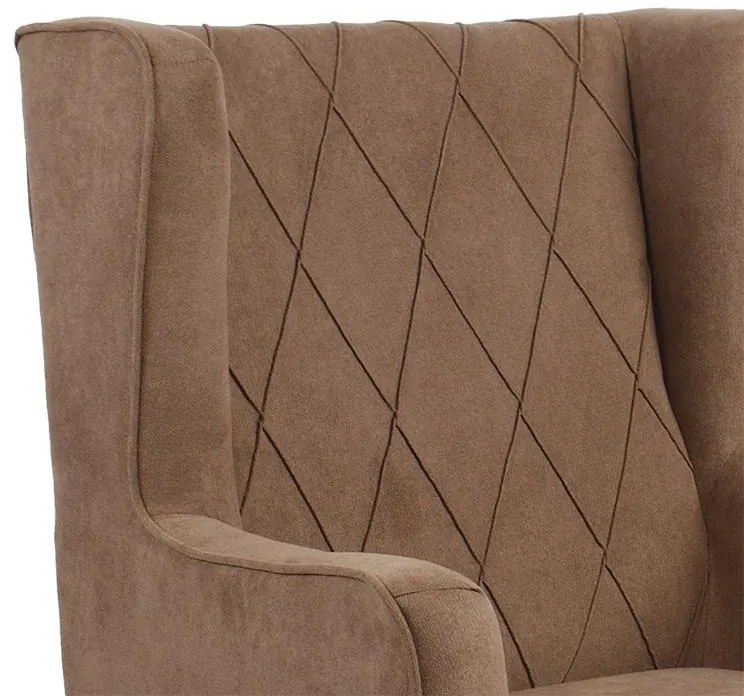 Πολυθρόνα - μπερζέρα Efficient ύφασμα καφέ-φυσικό 72x97x100εκ 72x89x100 εκ.