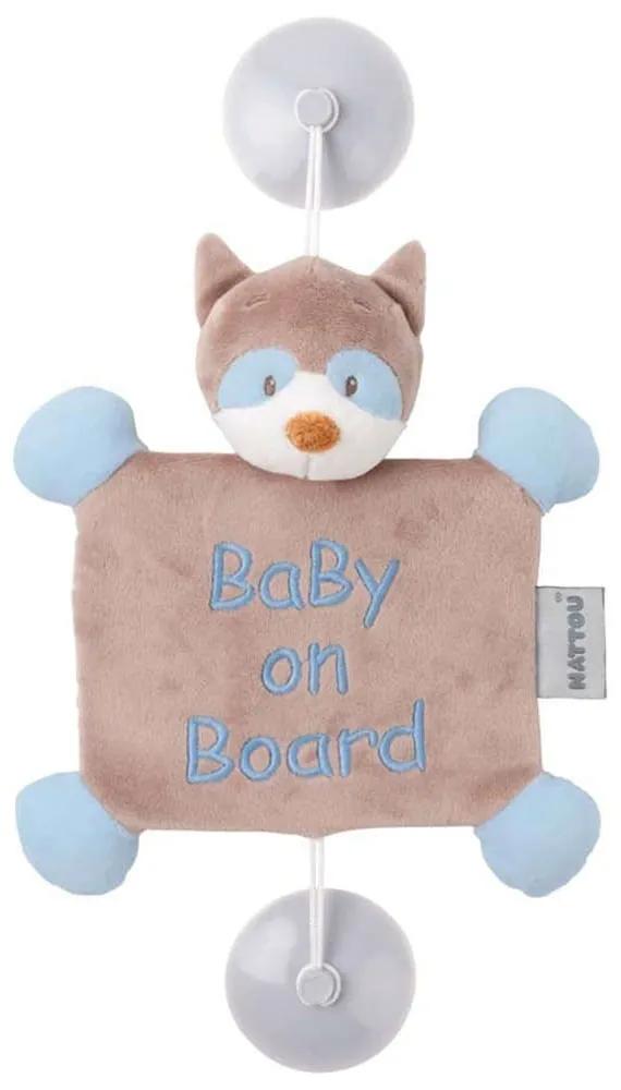 Baby On Board Jim &amp; Bob N333191 Ρακούν 38x18x5cm Brown-Blue Nattou
