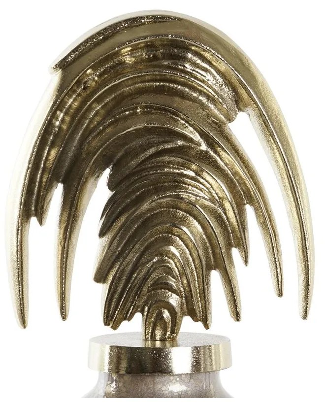 Βάζο DKD Home Decor Κρυστάλλινο Μπεζ Χρυσό Αλουμίνιο (28 x 11 x 45 cm)
