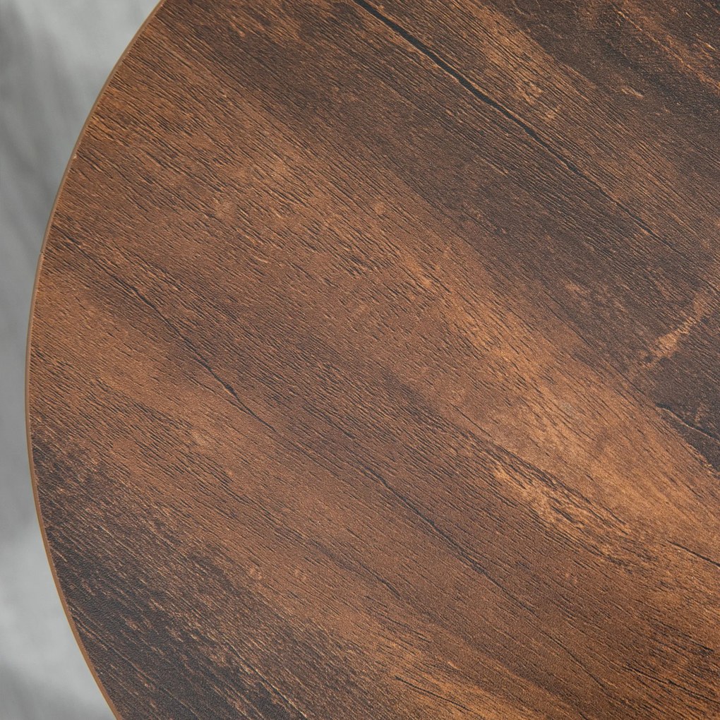 HOMCOM Σετ από 2 σκαμπό μπαρ σε βιομηχανικό στυλ, ατσάλινο πλαίσιο, υποπόδιο, 42 x 42 x 65 cm