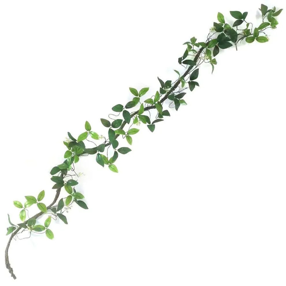 Τεχνητή Γιρλάντα Φίκος Ginseng 8881-7 240cm Green Supergreens Ύφασμα,Πλαστικό