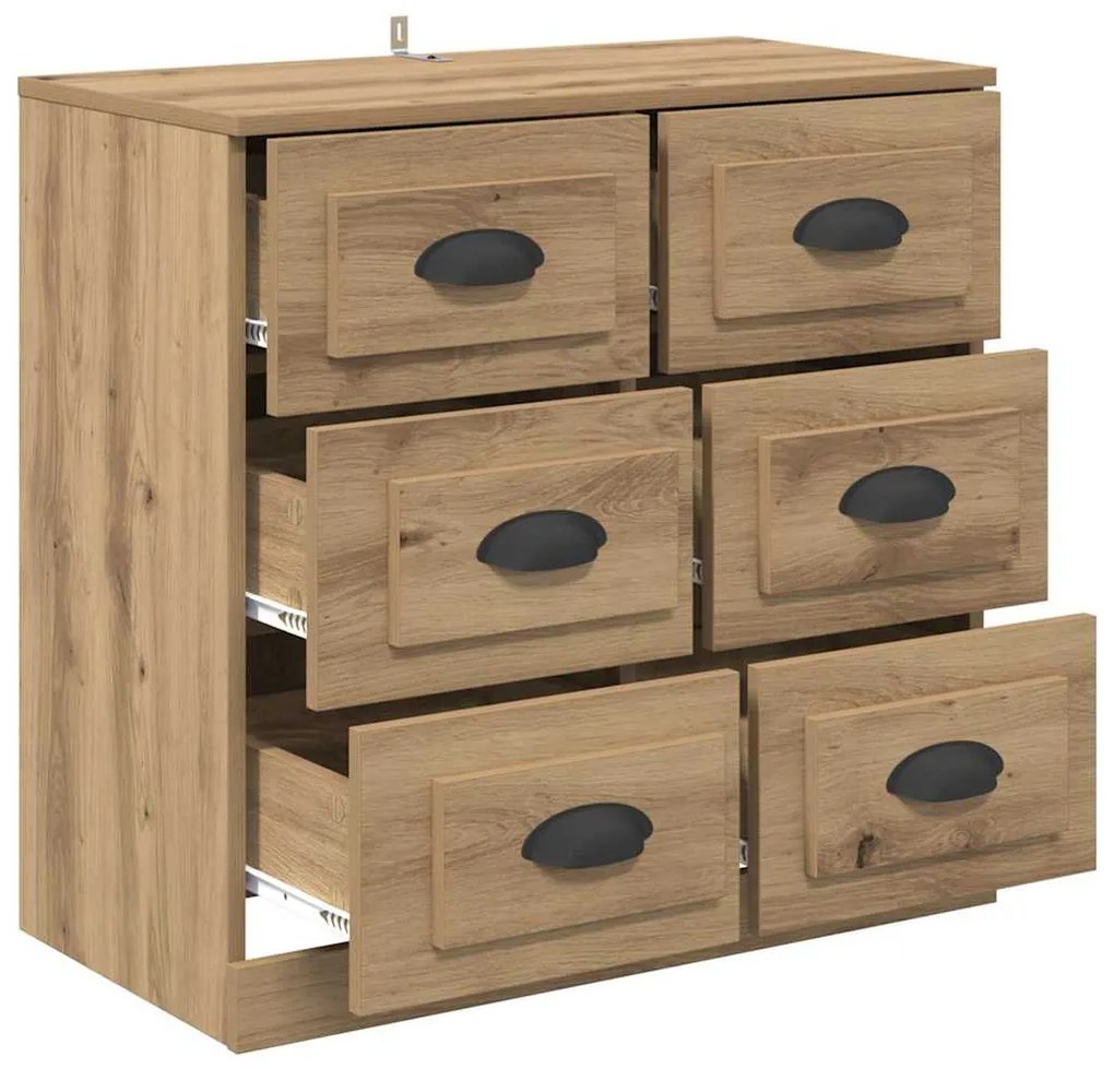 vidaXL Πλαϊνό γραφείο με συρτάρι Artisan Oak 70 x 35,5 x 67,5 εκ.