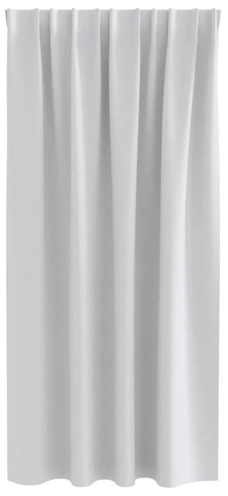 vidaXL Κουρτίνες με κουρτίνες 2 pcs Ανοιχτό γκρι Πολυεστέρας