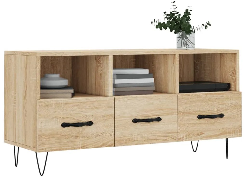 vidaXL Έπιπλο Τηλεόρασης Sonoma Δρυς 102 x 36 x 50 εκ. Επεξεργ. Ξύλο