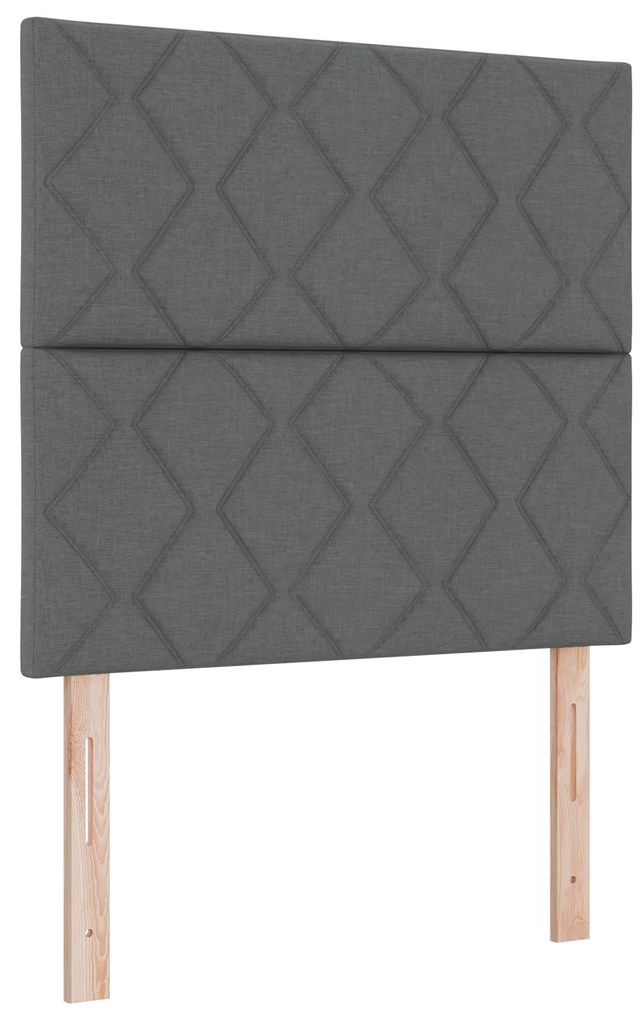 vidaXL Κρεβάτι Box Spring με Στρώμα Σκούρου Γκρι 120x200 εκ Ύφασμα