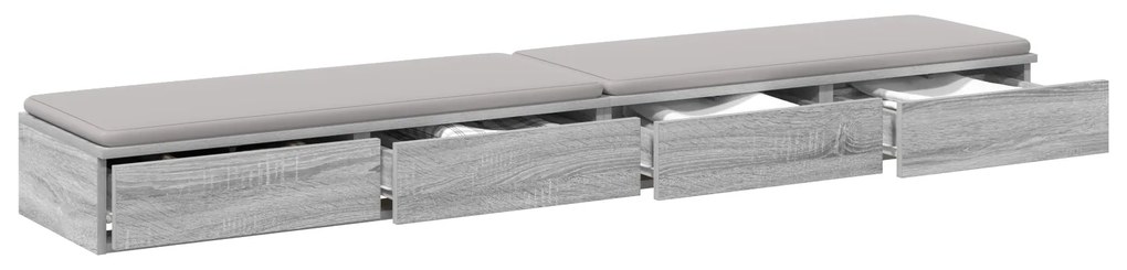 vidaXL Γκρι Σύρτες Κρεβατιού Σονόμα 180x36,5x16,5 εκ από Επεξεργασμένο Ξύλο
