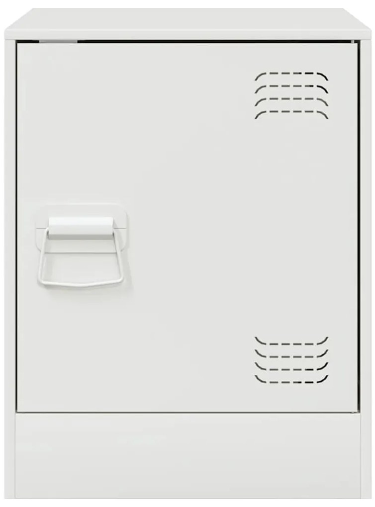 vidaXL Κομοδίνα 2 τεμ. Λευκό 34,5 x 39 x 44 εκ. από Χάλυβα