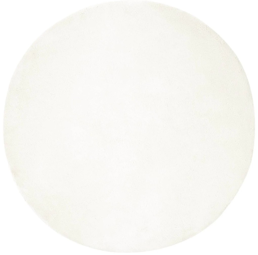 vidaXL Χαλιά Ψεύτικου Κουνελιού Olite Κρεμ Ø 80 εκ. Πολυεστέρας