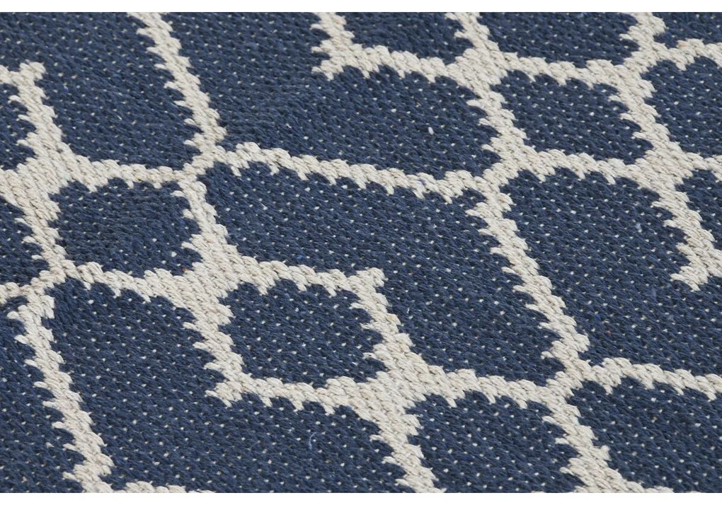 Χαλί DKD Home Decor Μπλε Λευκό Άραβας (120 x 180 x 1 cm)