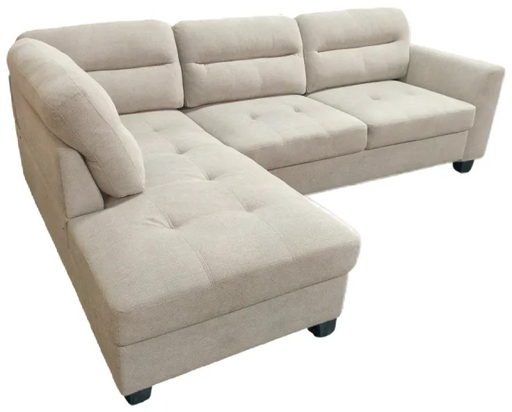 Intrahome Γωνιακός καναπές δεξιά γωνία Camile Intrahome ύφασμα σε μπεζ απόχρωση 270x174x95εκ | SKU: INTRAPA-482111115