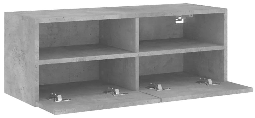 vidaXL Έπιπλο Τοίχου Τηλεόρασης Γκρι Σκυρ. 80x30x30 εκ. Επεξ. Ξύλο