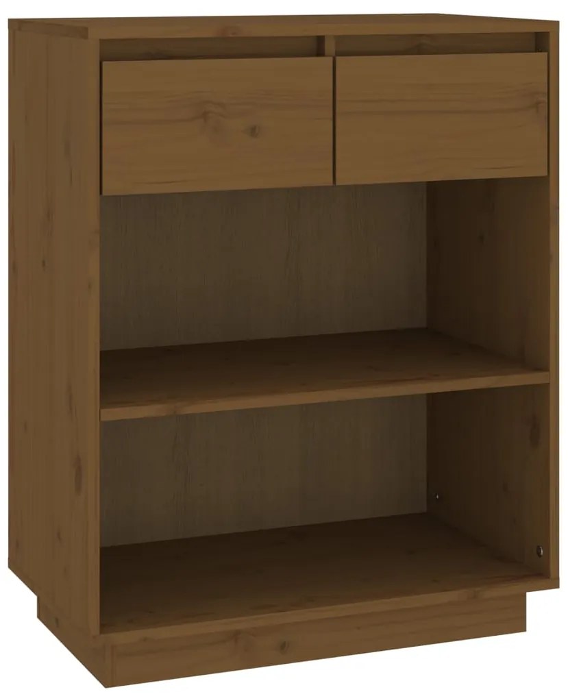 vidaXL Ντουλάπι Κονσόλα Μελί 60 x 34 x 75 εκ. από Μασίφ Ξύλο Πεύκου