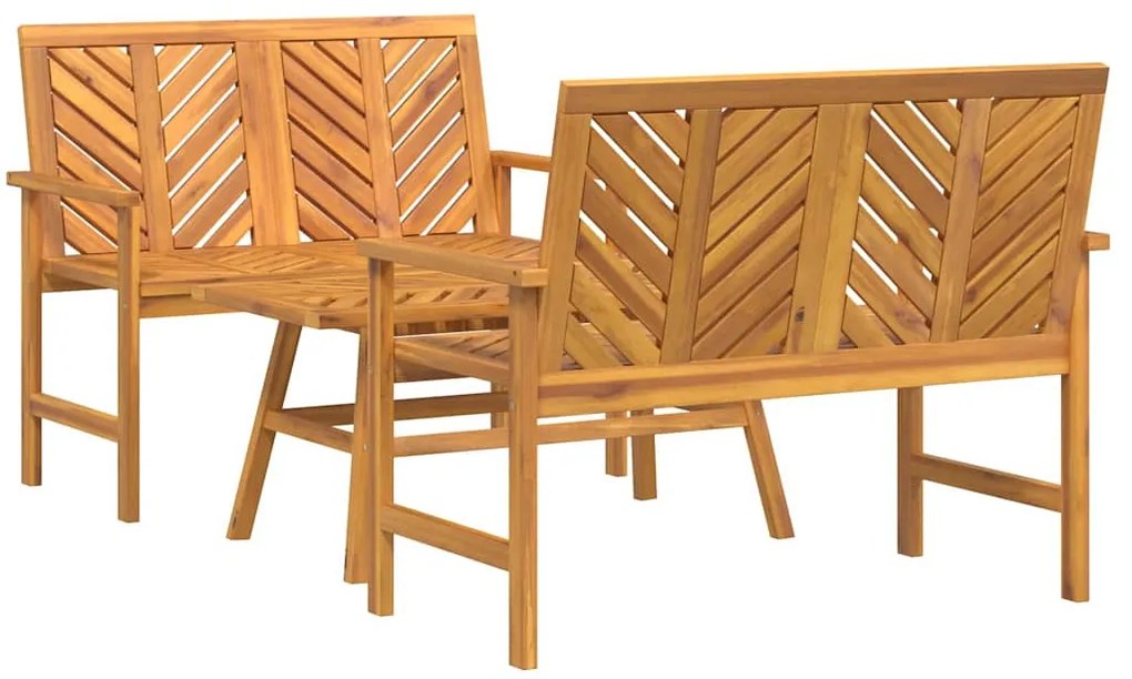 vidaXL Σετ Ξαπλώστρας Κήπου 3 pcs Καφέ Στερεό Ξύλο Ακακίας