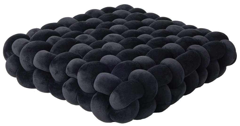 Διακοσμητικό Μαξιλάρι Βελούδινο 40x40x12εκ. Deco 2281 Μαύρο Das Home