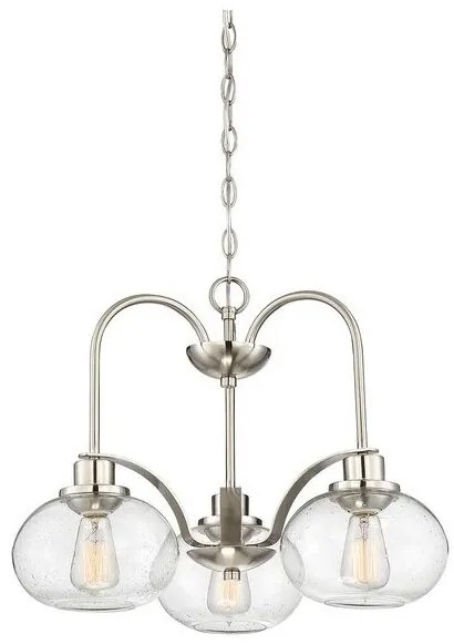 Πολυέλαιος Κρεμαστό Φωτιστικό 3xE27 Trilogy Elstead Lighting QZ-TRILOGY3-BN Νίκελ Ματ