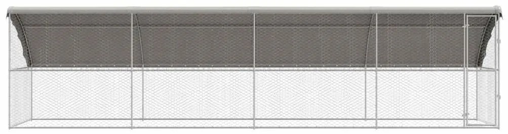 vidaXL Κλουβί Σκύλου με αποθήκευση 4 pcs Ασημί 8 x 2 x 2 m Ατσάλι