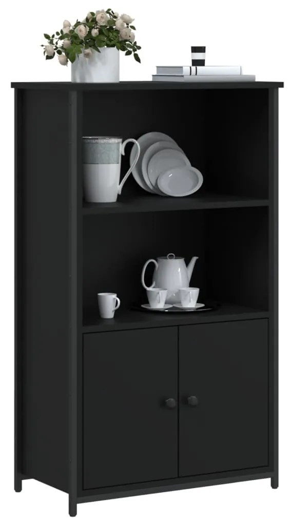 vidaXL Ντουλάπι Μαύρο 62 x 32 x 103,5 εκ. από Επεξεργασμένο Ξύλο