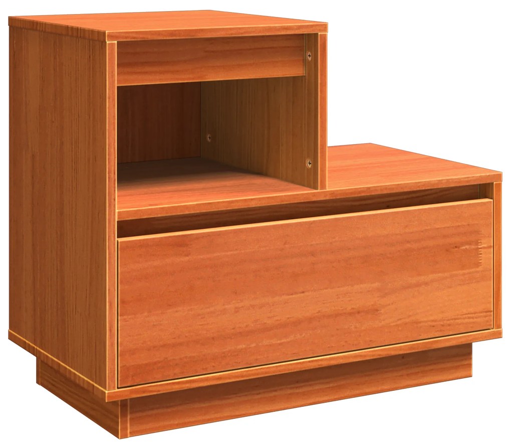 vidaXL Κομοδίνο 2 pcs Κερωτό καφέ 60 x 34 x 51 εκ. Επεξεργασμένο ξύλο