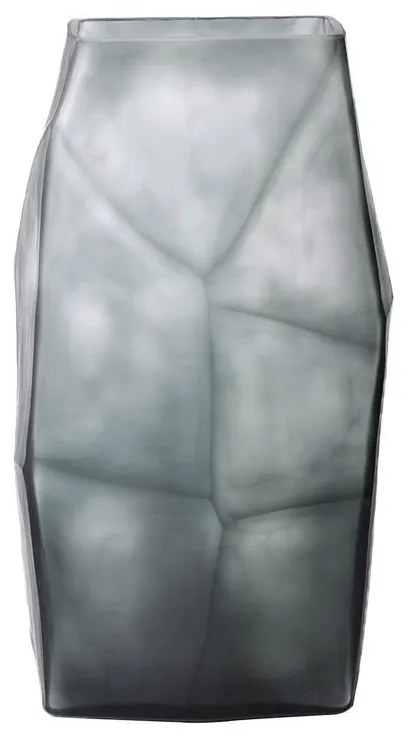 Βάζο Γυάλινο Roche 17x12,5xH31cm Grey Glass