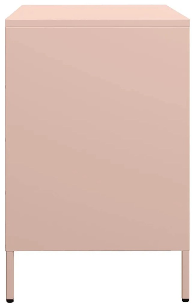 vidaXL Ντουλάπι Ροζ 68x39x58,5 εκ. από Χάλυβα Ψυχρής Έλασης