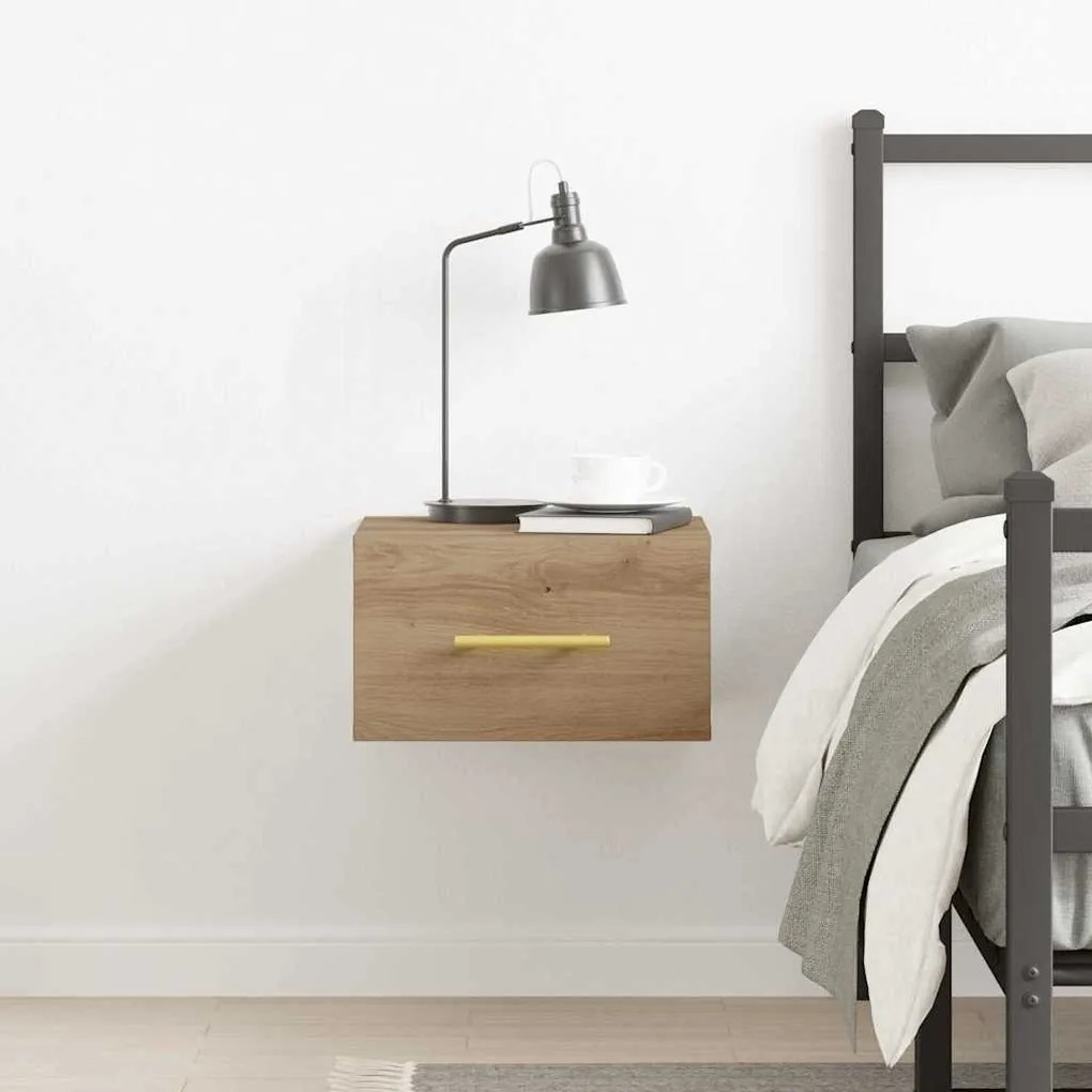 vidaXL Κομοδίνο artisan δρυς 35 x 35 x 20 εκ Επεξεργασμένο ξύλο
