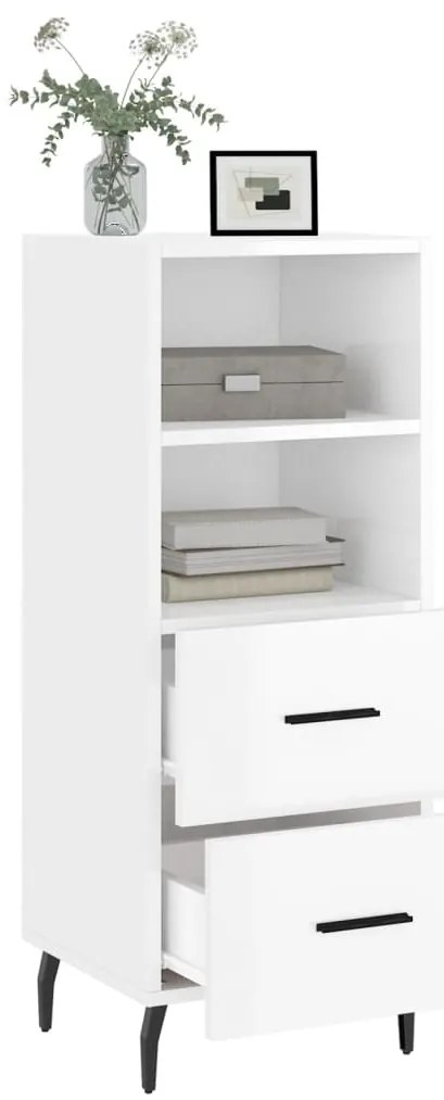 vidaXL Ντουλάπι Γυαλιστερό Λευκό 34,5x34x90 εκ. Επεξεργασμένο Ξύλο