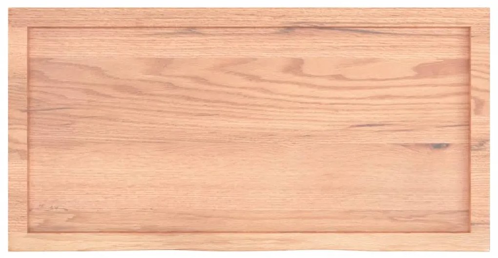 vidaXL Πάγκος Μπάνιου Αν. Καφέ 100x50x(2-4) εκ. Επεξεργ. Μασίφ Ξύλο